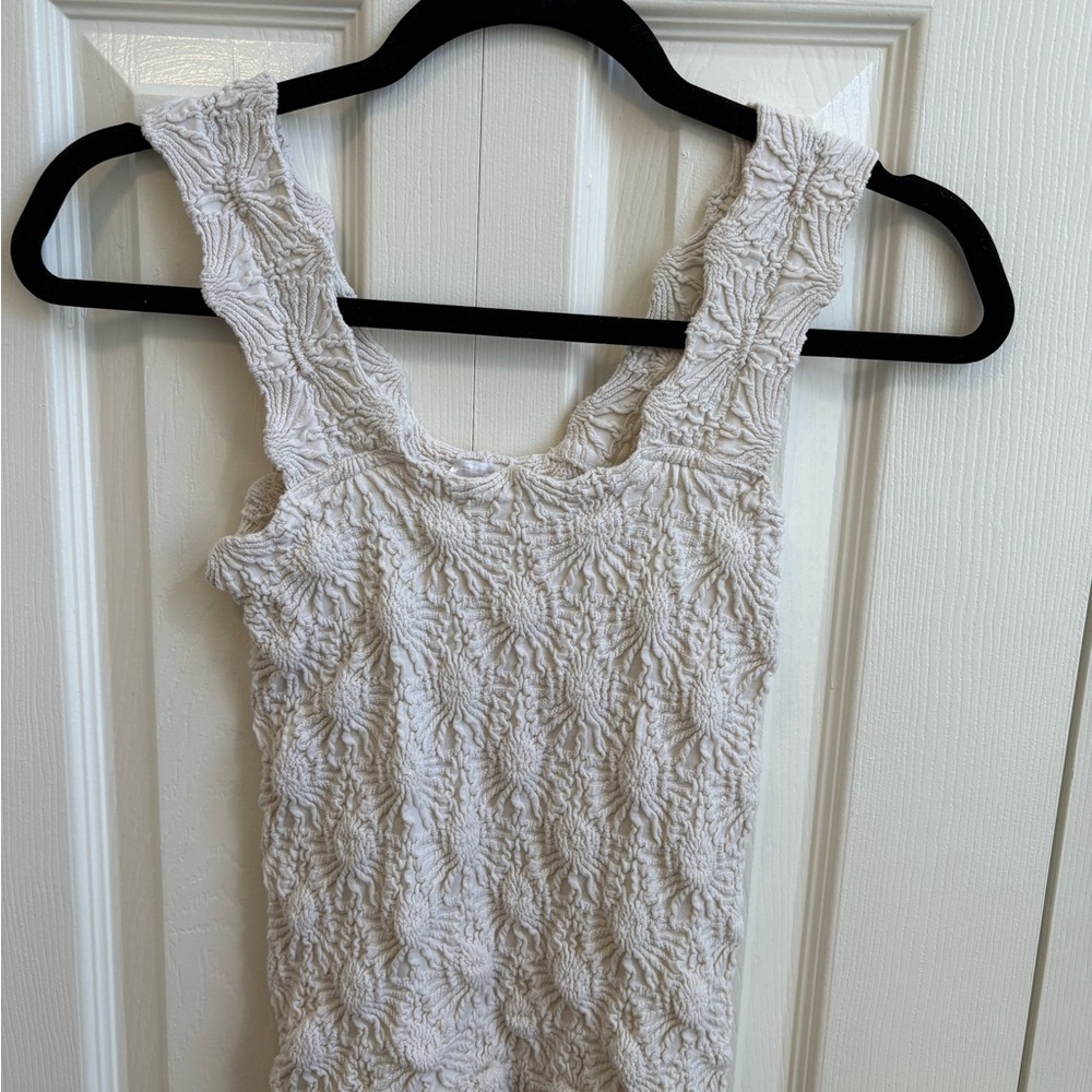 We The Free Textured Cream Tank Top